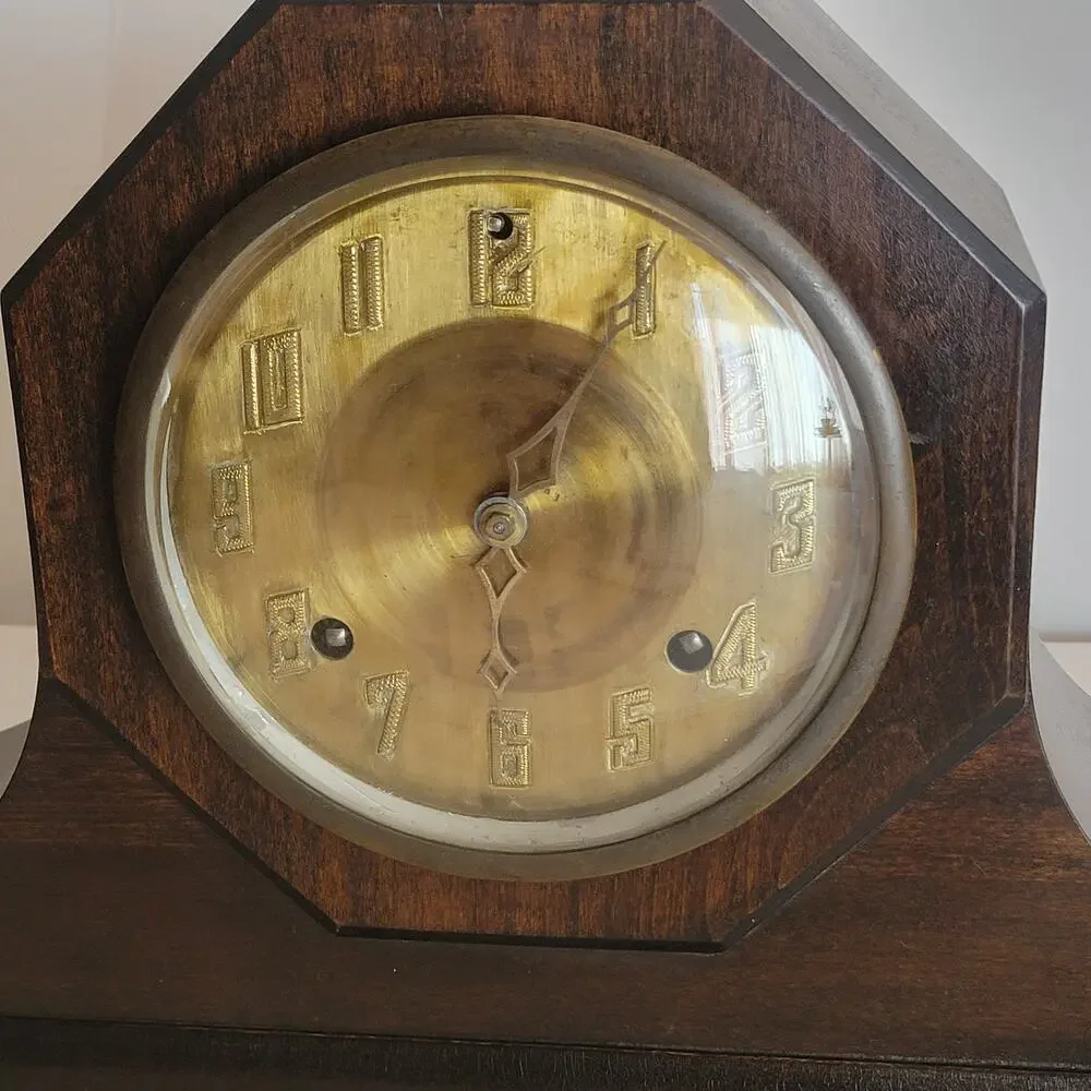 Vintage Antique New Haven Harmoniste Mantle Clock Harmony Duo Chime